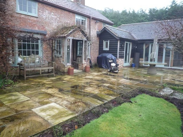 Patio Cleaning Before