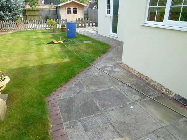 Patio Cleaning Before
